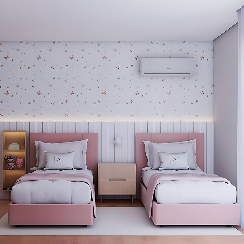 Bed, 2 Pcs, Pink - KM-EG171-05