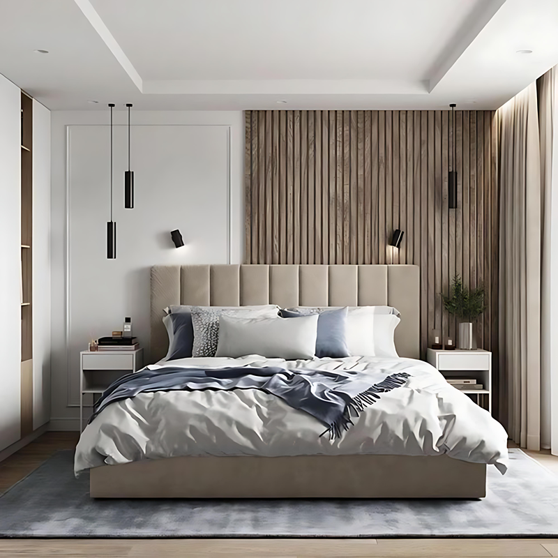 Bed, 160 cm, Beige - KM-EG171-09