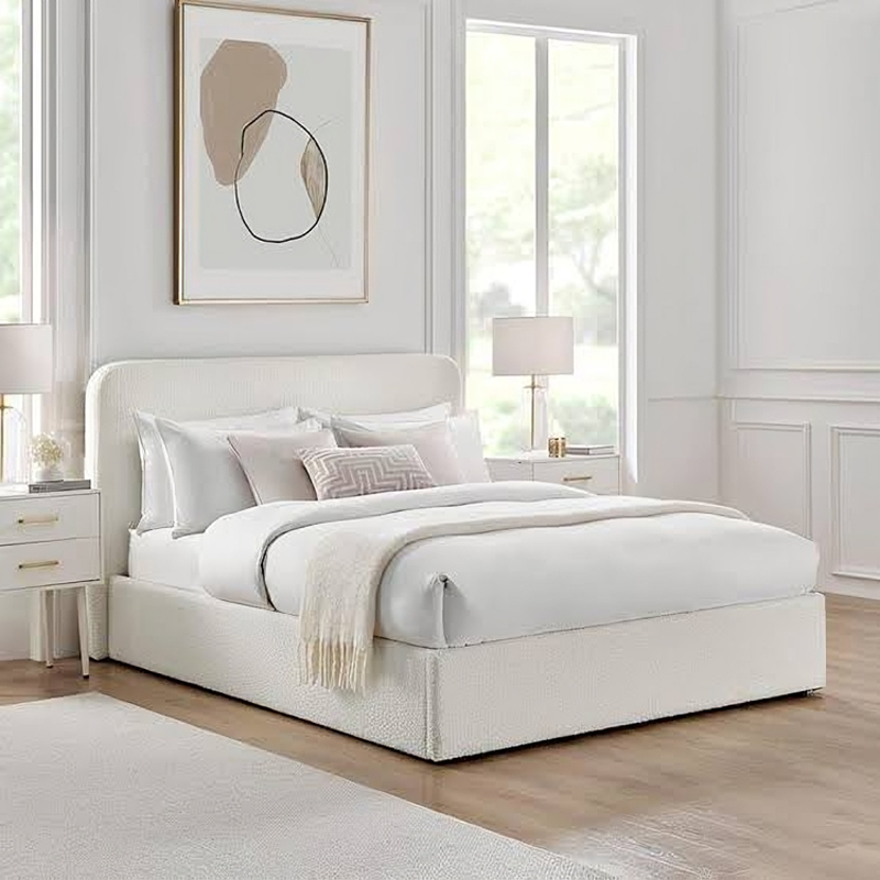 Bed, 160 cm, White - KM-EG171-15
