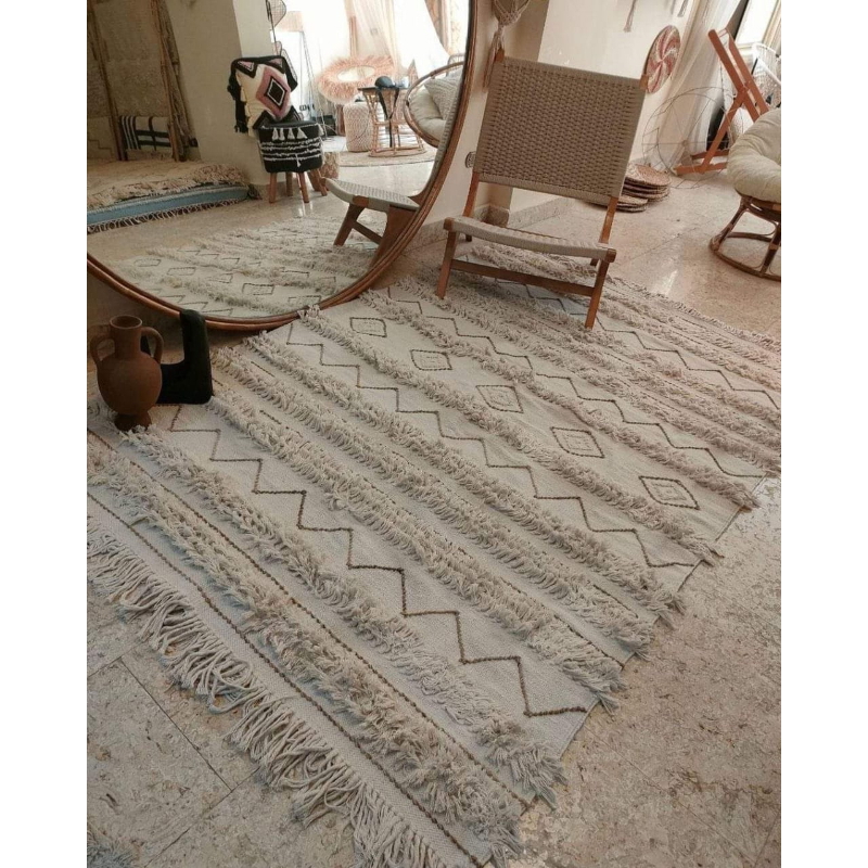 Wool Carpet, 200 × 150 cm, Beige - KM-EG175-03