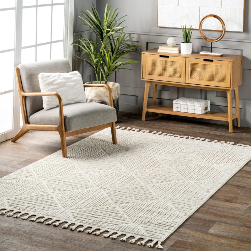 Wool Carpet, 200 × 150 cm, Off White - KM-EG175-28