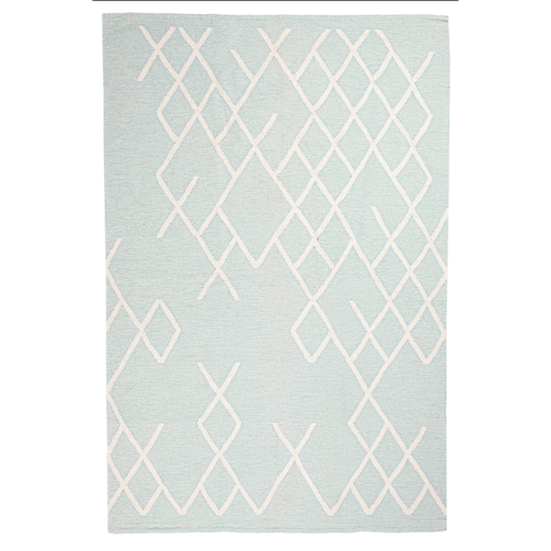 Wool carpet, 300 × 200 cm, Off White / Sky Blue - KM-EG175-330