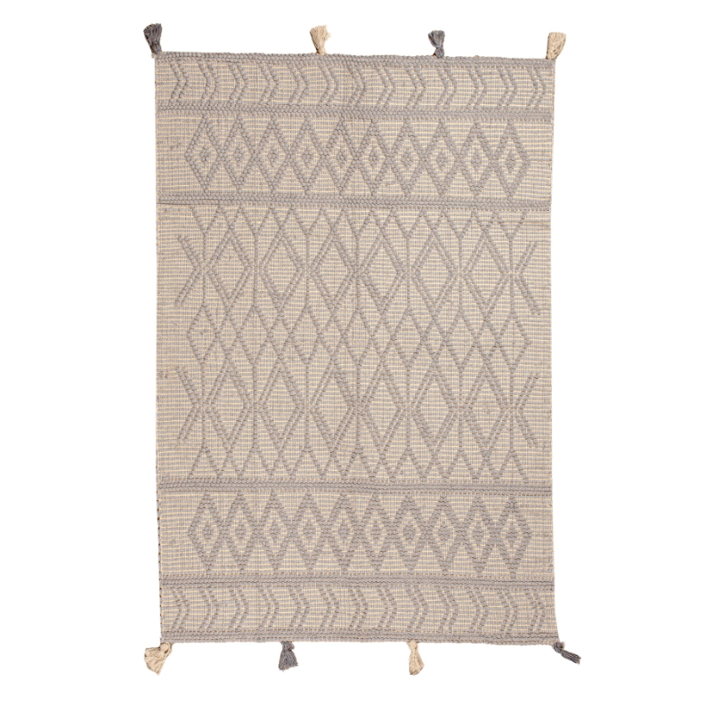 Wool carpet, 300 × 200 cm, Off White / Gray - KM-EG175-348