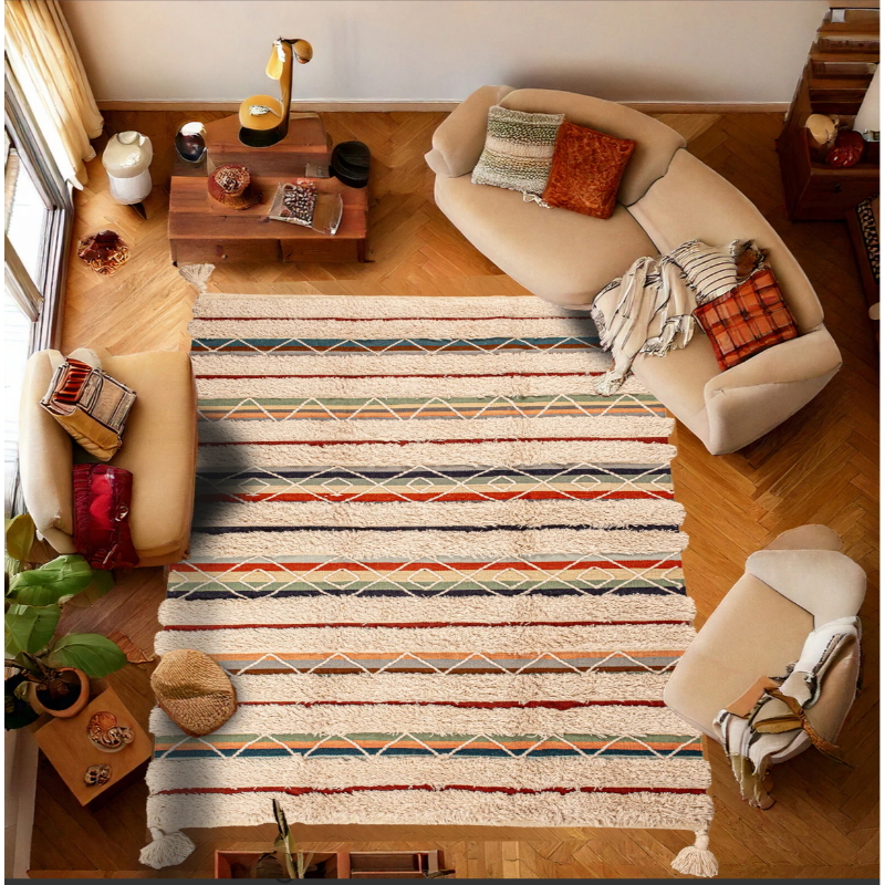 Wool carpet, 300 × 200 cm, Multiple Colors - KM-EG175-360