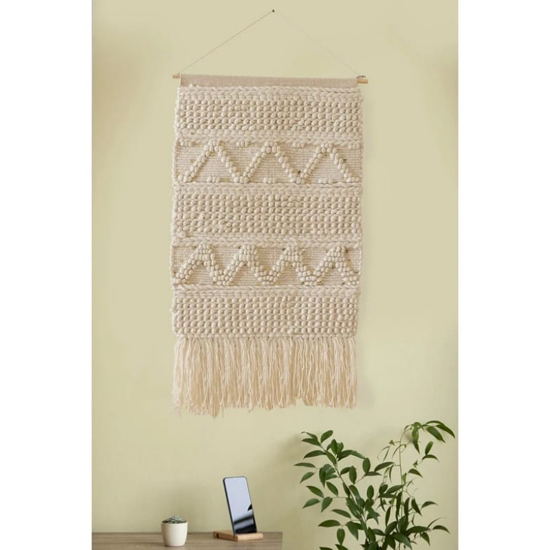 سجادة حائط صوف, 100 × 60 سم, اوف وايت - KM-EG175-377