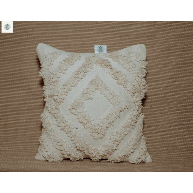 Wool cushion, 50 × 50 cm, beige - KM-EG175-399