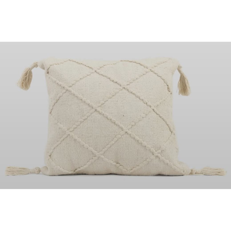 Wool cushion, 50 × 50 cm, beige - KM-EG175-410