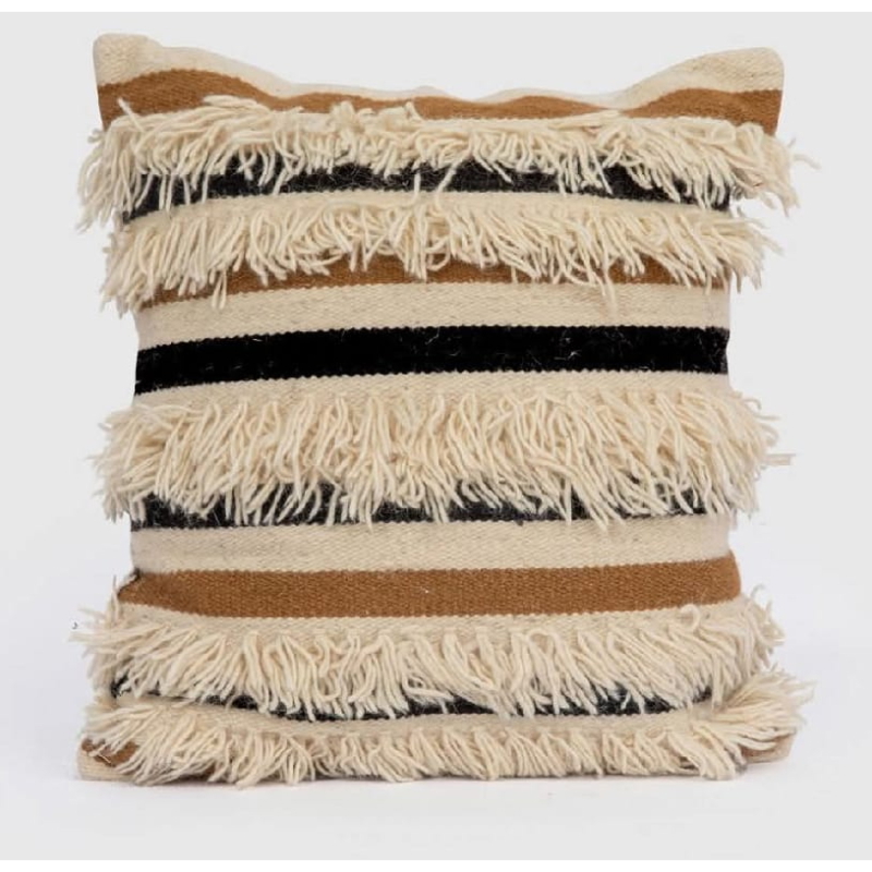 Wool cushion, 50 × 50 cm, beige - KM-EG175-412