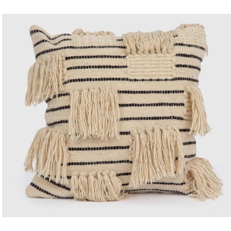 Wool cushion, 50 × 50 cm, beige - KM-EG175-413