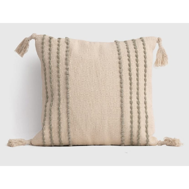 Wool cushion, 50 × 50 cm, beige - KM-EG175-414