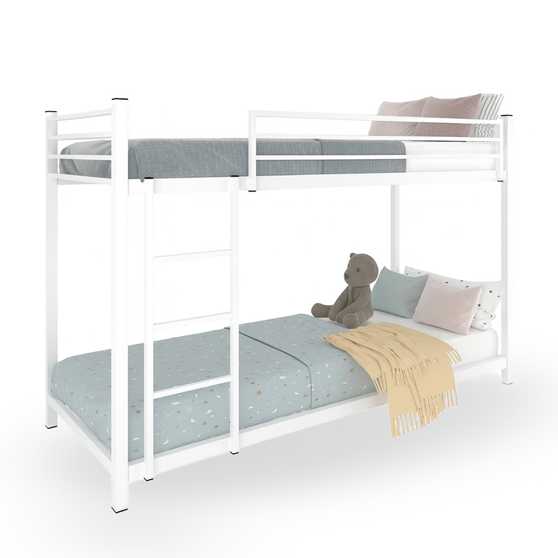 Steel Bunk bed, 81×130×203 cm - White