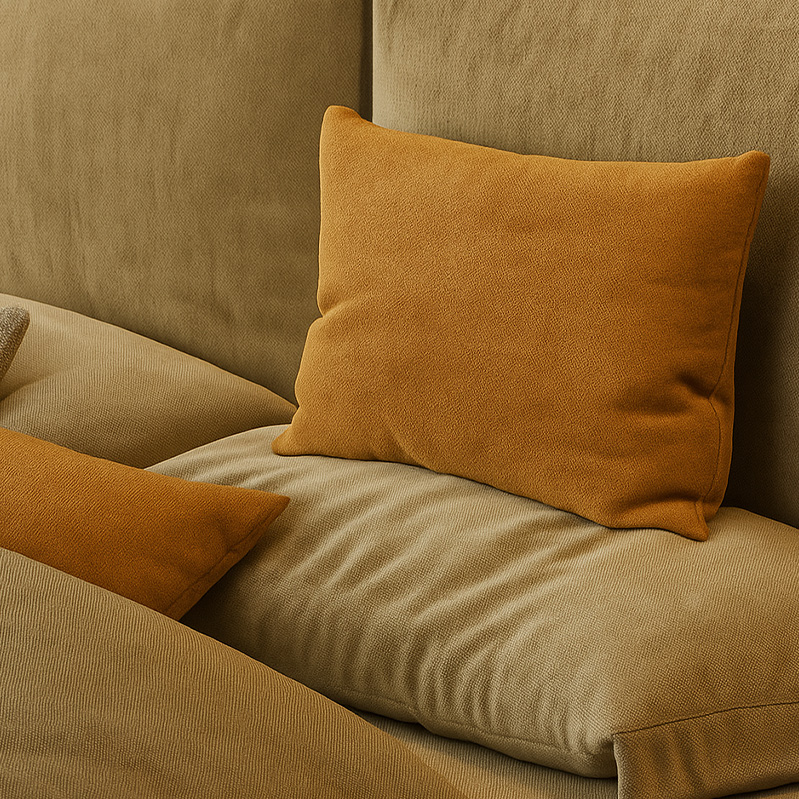 Blockboard and Beechwood and Linen wood Bed, 160×220×120 cm - Grey