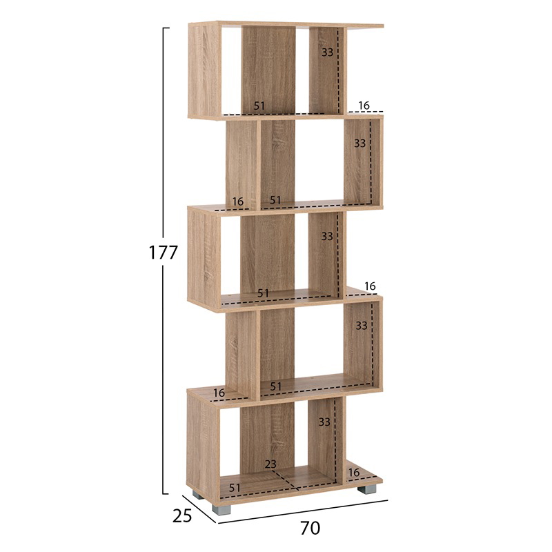 وحدة أرفف حائط، 177 سم، بني - KM-EG67-42