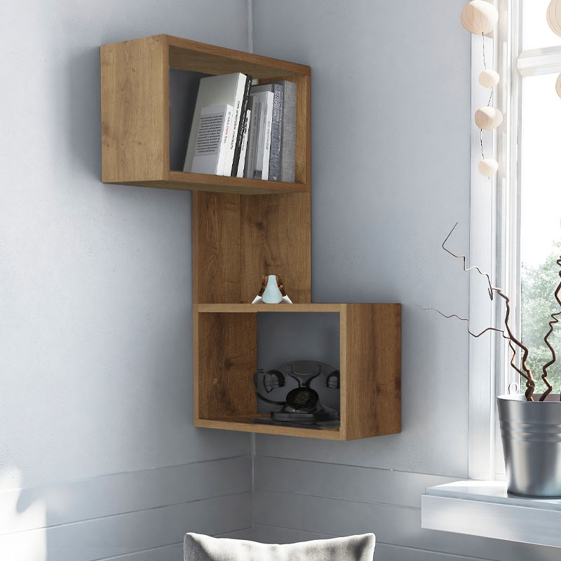 وحدة أرفف حائط، 82 سم، بني - KM-EG67-43