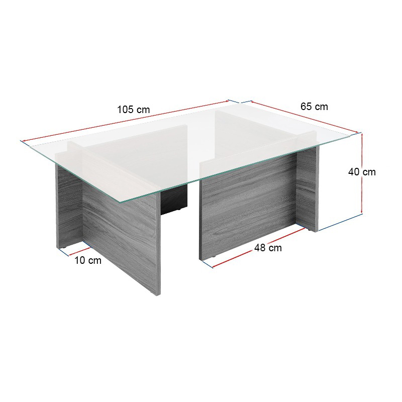 طاولة قهوة، 105 سم، خشبي - KM-EG67-57