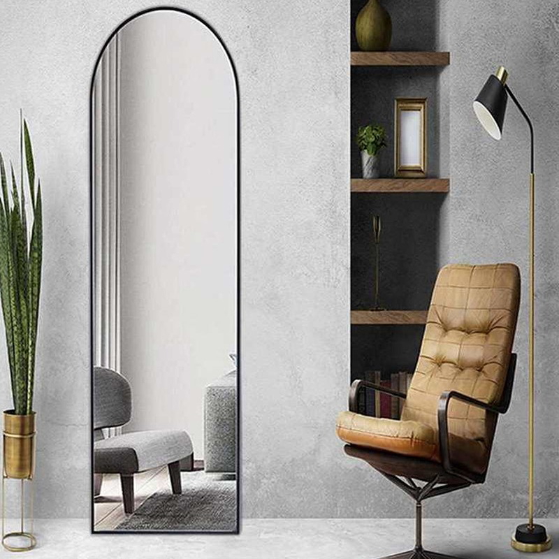 Floor Mirror, 145 × 35 cm, Black - KM-EG102-206