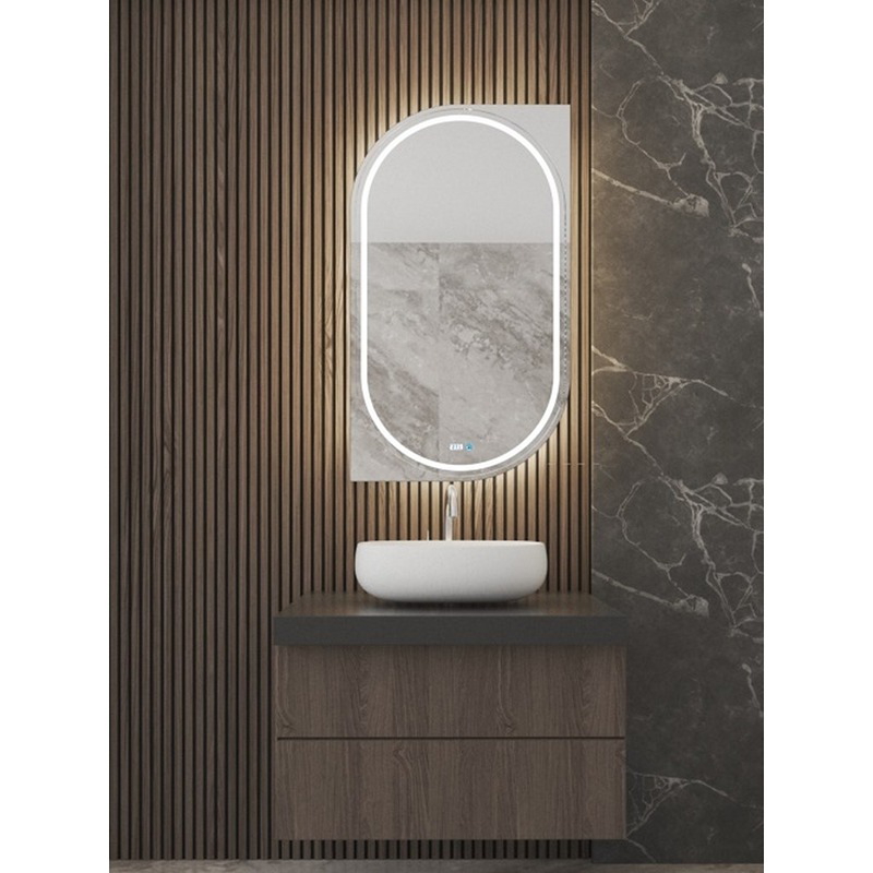 LED Mirror, 90 × 60 cm, Silver - KM-EG102-223