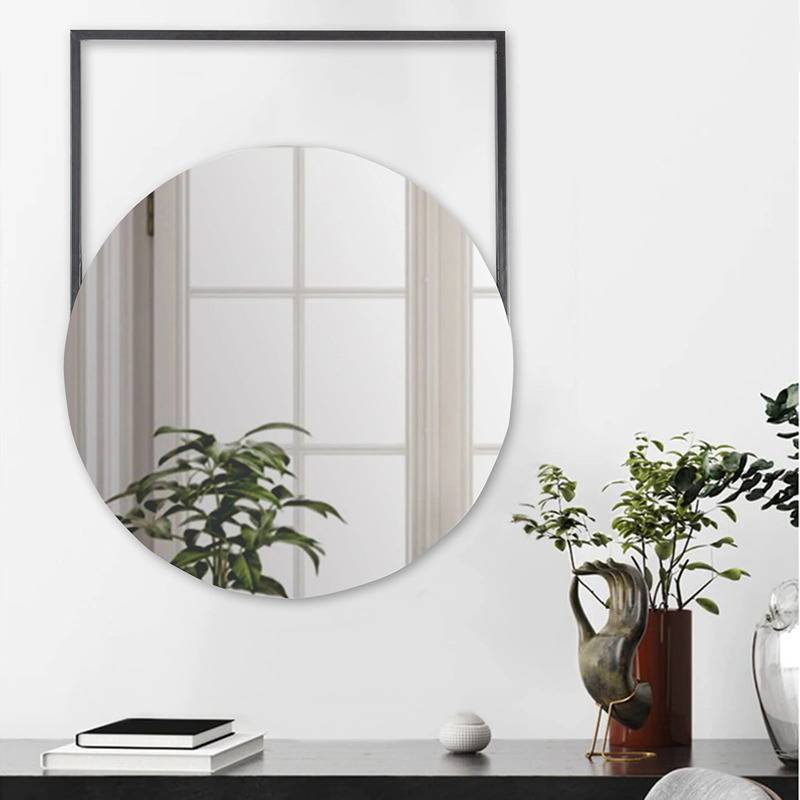 Wall Mirror, 80 × 60 cm, Silver - KM-EG102-229