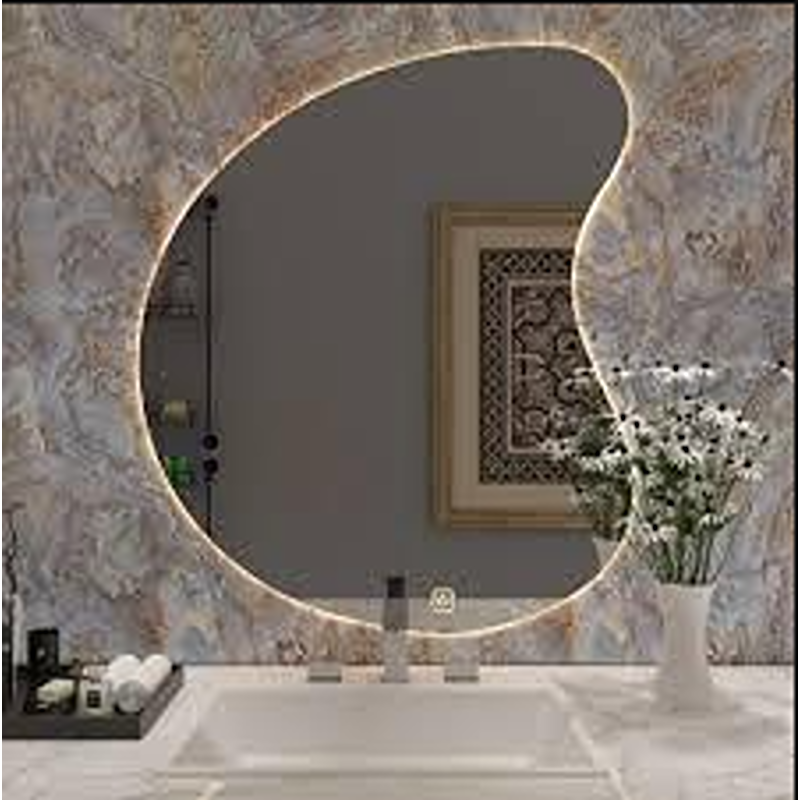 LED Mirror, 105 × 75 cm, Silver - KM-EG102-231