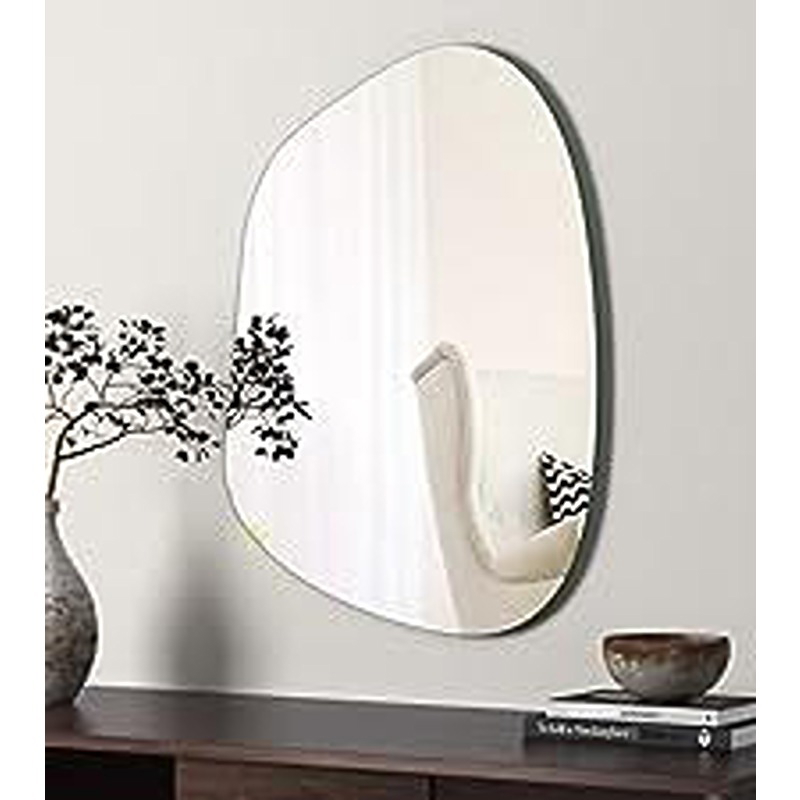 Wall Mirror, 80 × 60 cm, Silver - KM-EG102-232