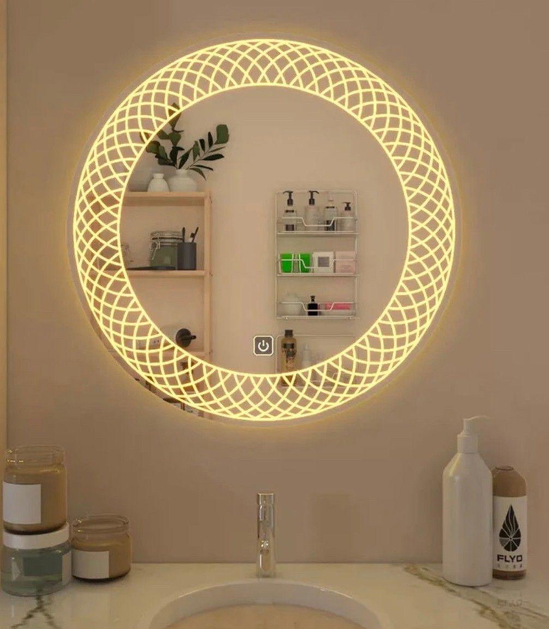 مراية حائط باللمس، 70 × 70 سم، ألوان متعددة - KM-EG76-80