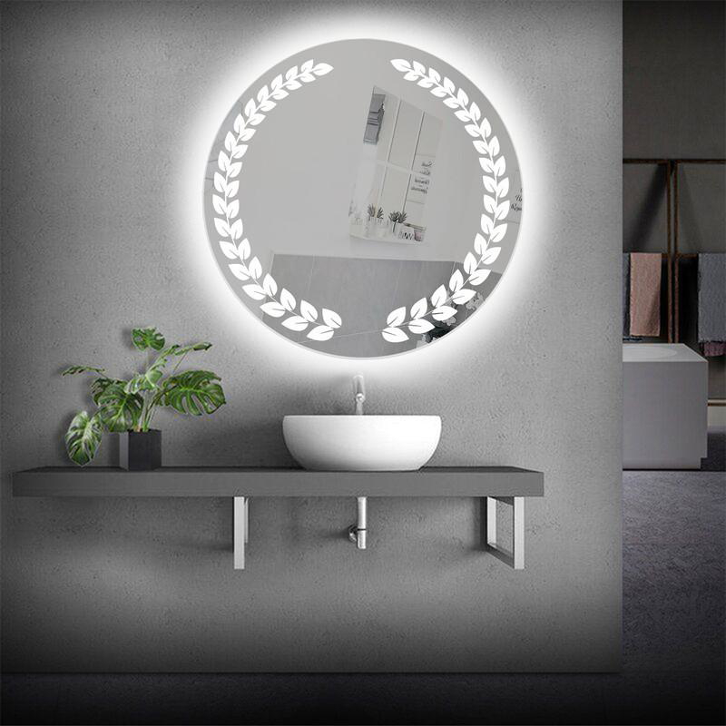 مراية حائط باللمس، 70 × 70 سم، ألوان متعددة - KM-EG76-84