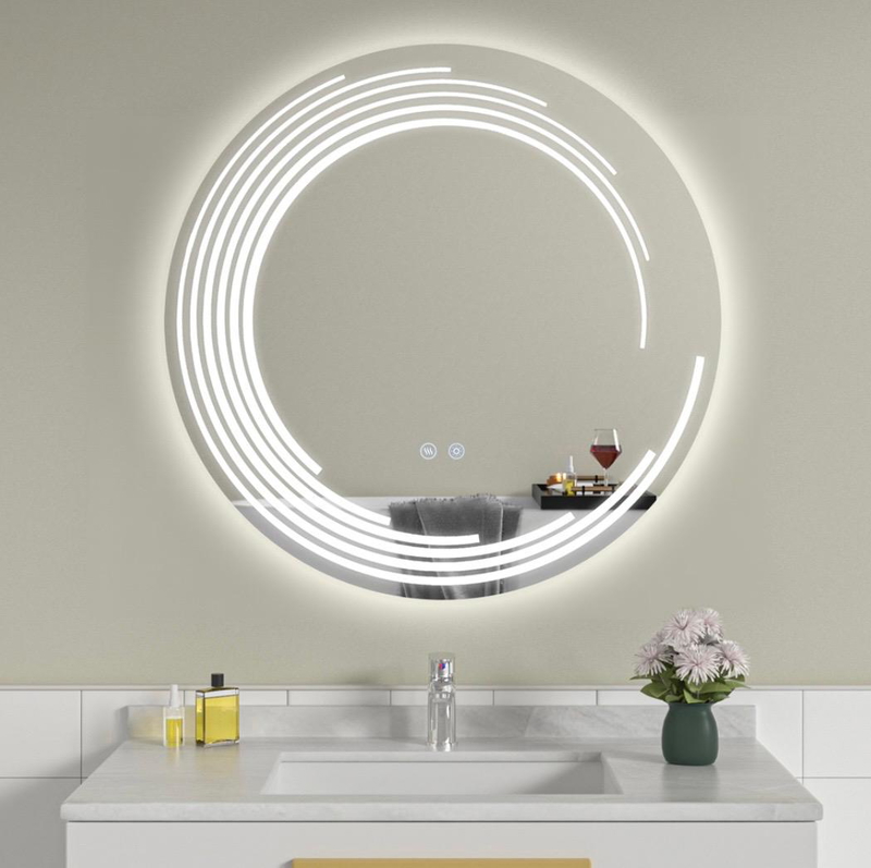 مراية حائط باللمس، 70 × 70 سم، ألوان متعددة - KM-EG76-85