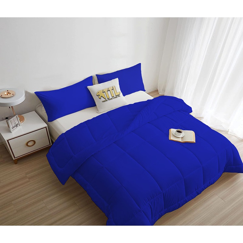 Bed Duvet Set, Multiple Sizes, Dark Blue - KM-EG45-02