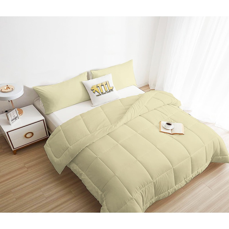 Bed Duvet Set, Multiple Sizes, Light Beige - KM-EG45-04