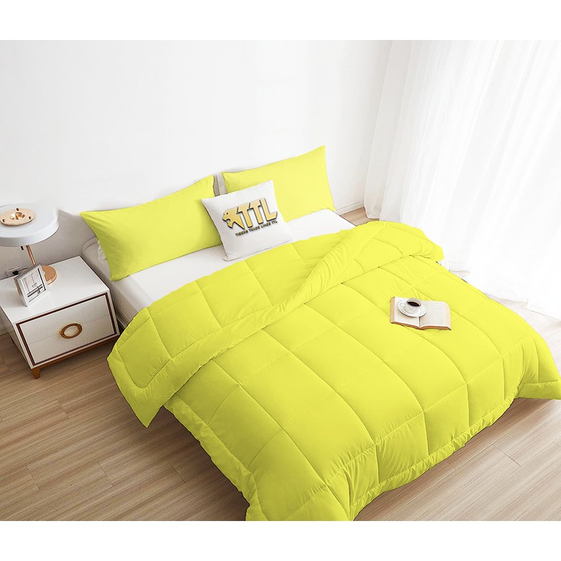 Bed Duvet Set, Multiple Sizes, Yellow - KM-EG45-05