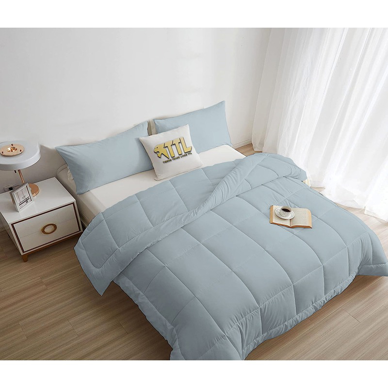 Bed Duvet Set, Multiple Sizes, Grey - KM-EG45-10