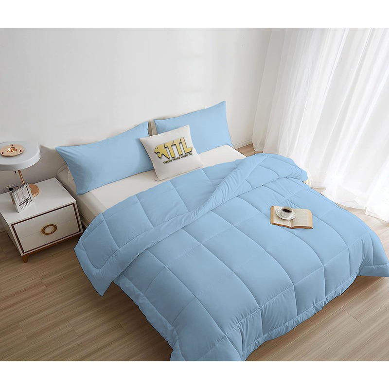 Bed Duvet Set, Multiple Sizes, Baby Blue - KM-EG45-12