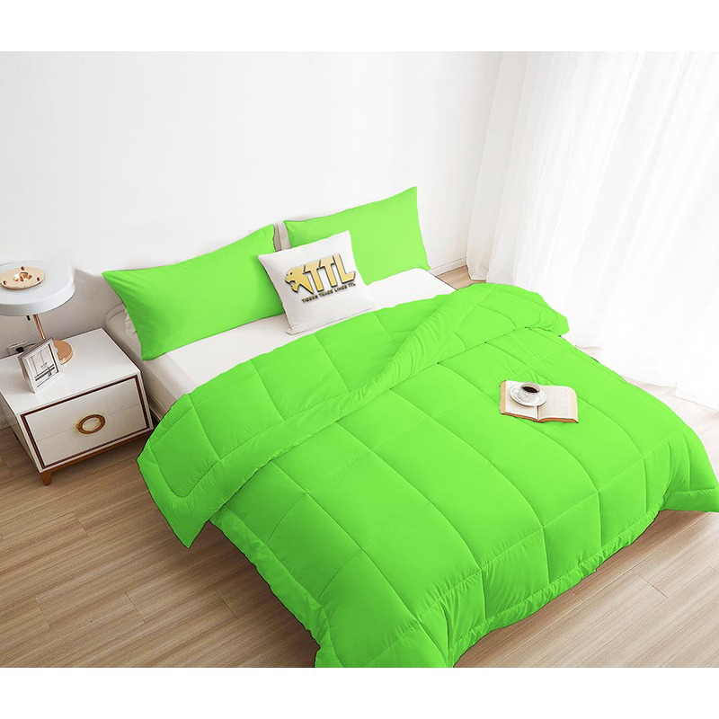 Bed Duvet Set, Multiple Sizes, Phosphorous Green - KM-EG45-14