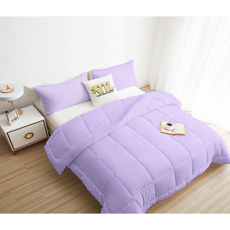 Bed Duvet Set, Multiple Sizes, Lavender - KM-EG45-15