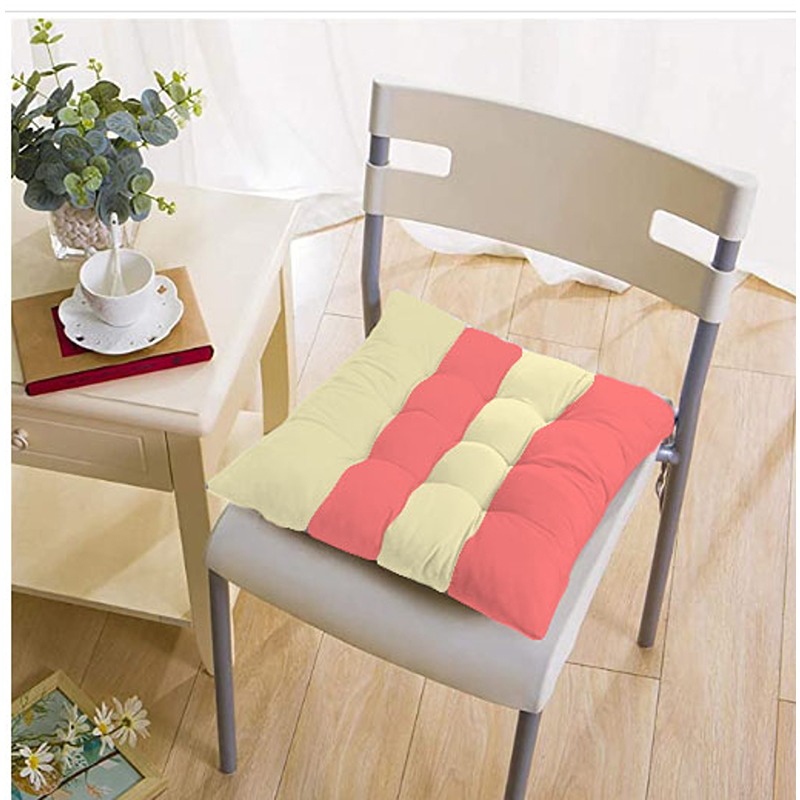 Chair Seating Cushions, Multiple Sizes, Off White/Coral Pink - KM-EG45-34