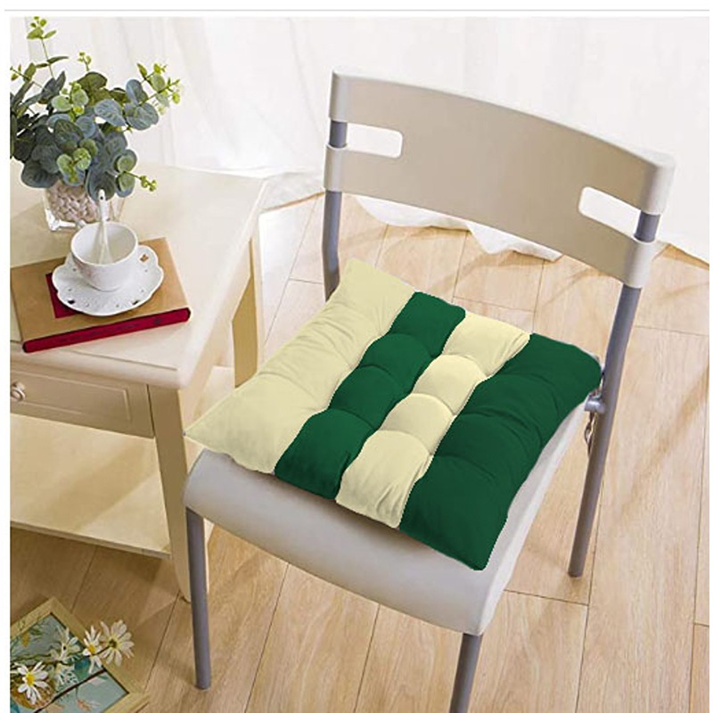 Chair Seating Cushions, Multiple Sizes, Off White/Dark Green - KM-EG45-37