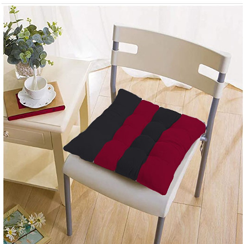 Chair Seating Cushions, Multiple Sizes, Maroon/Black - KM-EG45-39