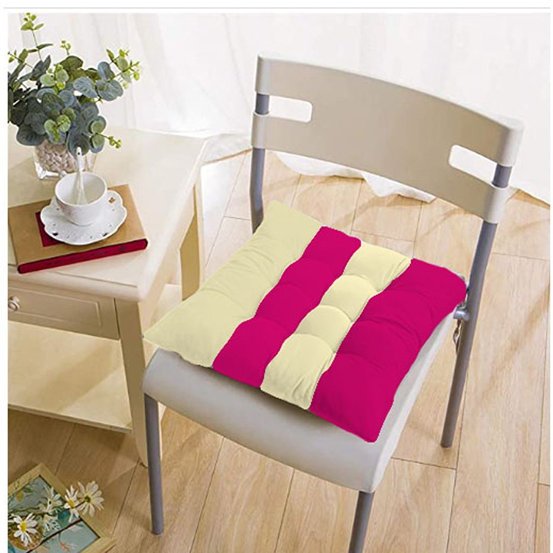 Chair Seating Cushions, Multiple Sizes, Fuchsia/Off White - KM-EG45-42