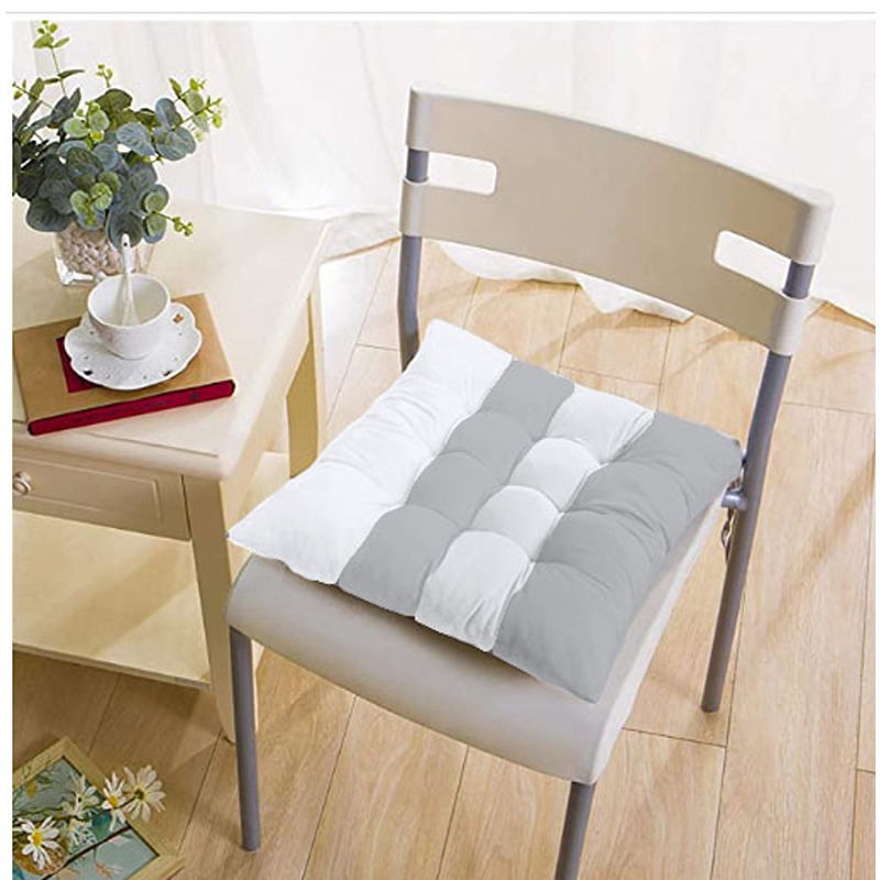 Chair Seating Cushions, Multiple Sizes, White/Grey - KM-EG45-45