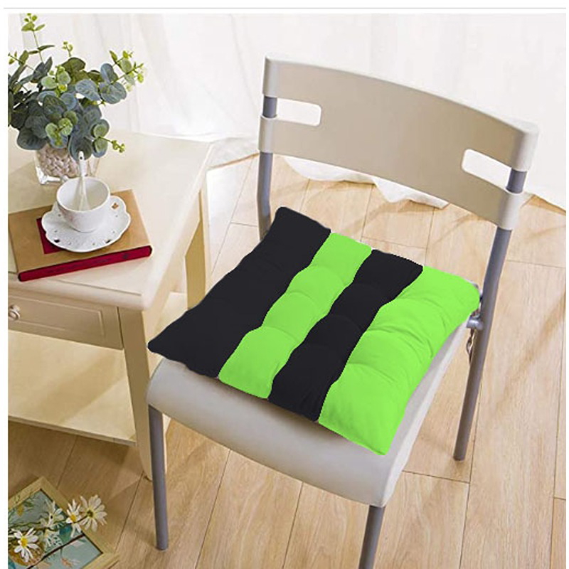 Chair Seating Cushions, Multiple Sizes, Black/Phosphorous Green - KM-EG45-47