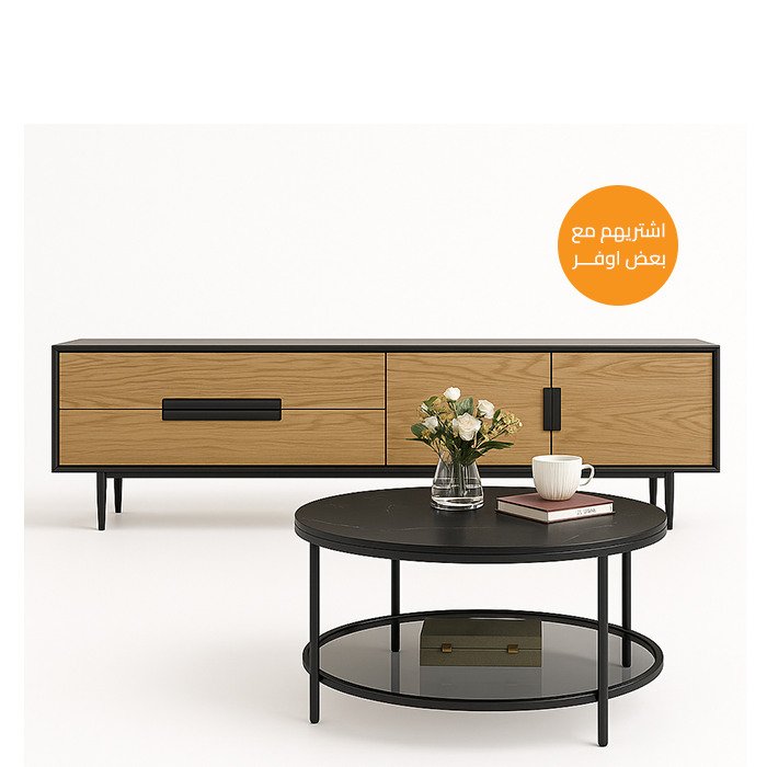 Set of TV Unit and Coffee Table - BUN9