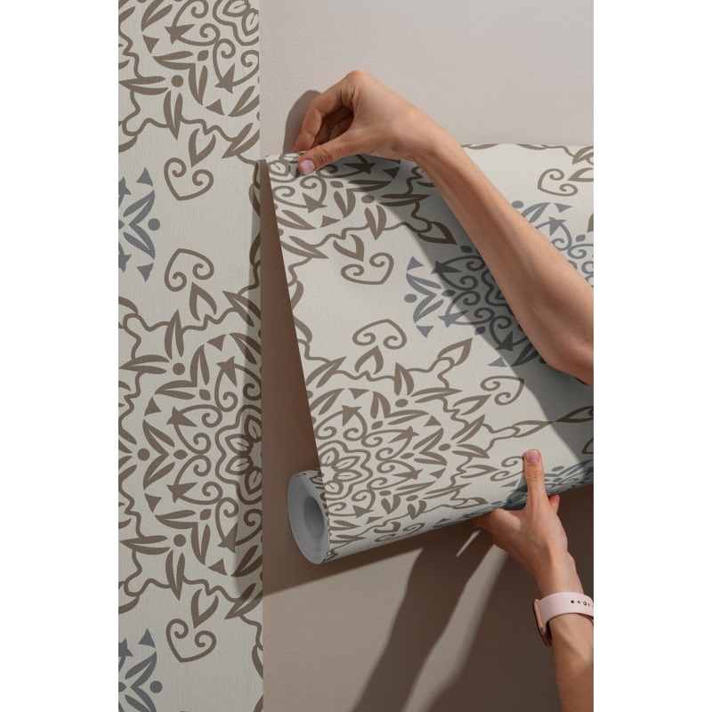 ورق حائط، 420 × 300 سم، أوف وايت/بني - KM-EG31-207