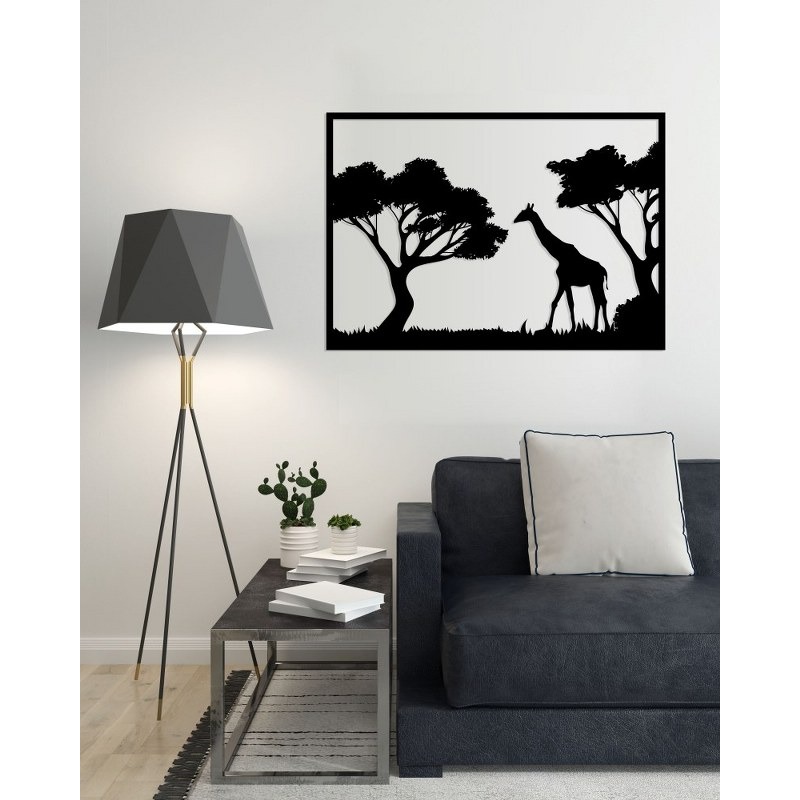 ديكور حائط خشبي، 60 × 80 سم، أسود - KM-EG31-216