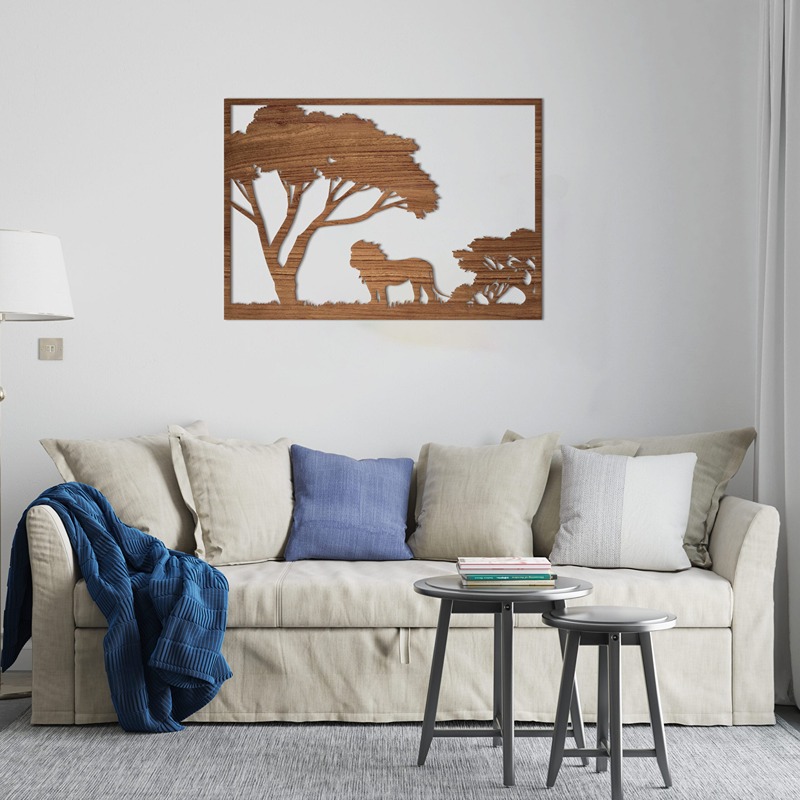 ديكور حائط خشبي، 60 × 80 سم، متعدد الألوان - KM-EG31-217