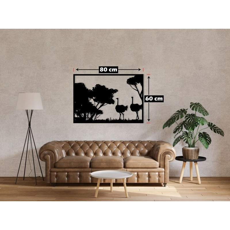 ديكور حائط خشبي، 60 × 80 سم، أسود - KM-EG31-218