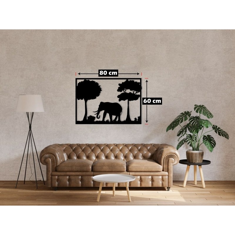 ديكور حائط خشبي، 60 × 80 سم، أسود - KM-EG31-219