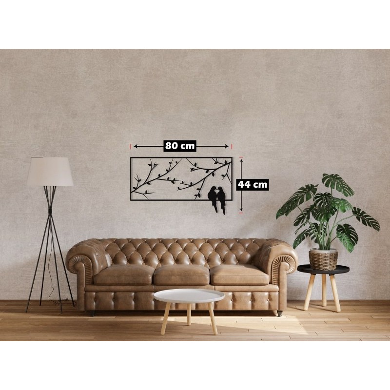 ديكور حائط خشبي، 44 × 80 سم، أسود - KM-EG31-221