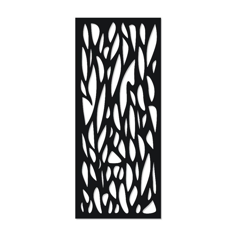 ديكور حائط خشبي، 33 × 80 سم، أسود - KM-EG31-224