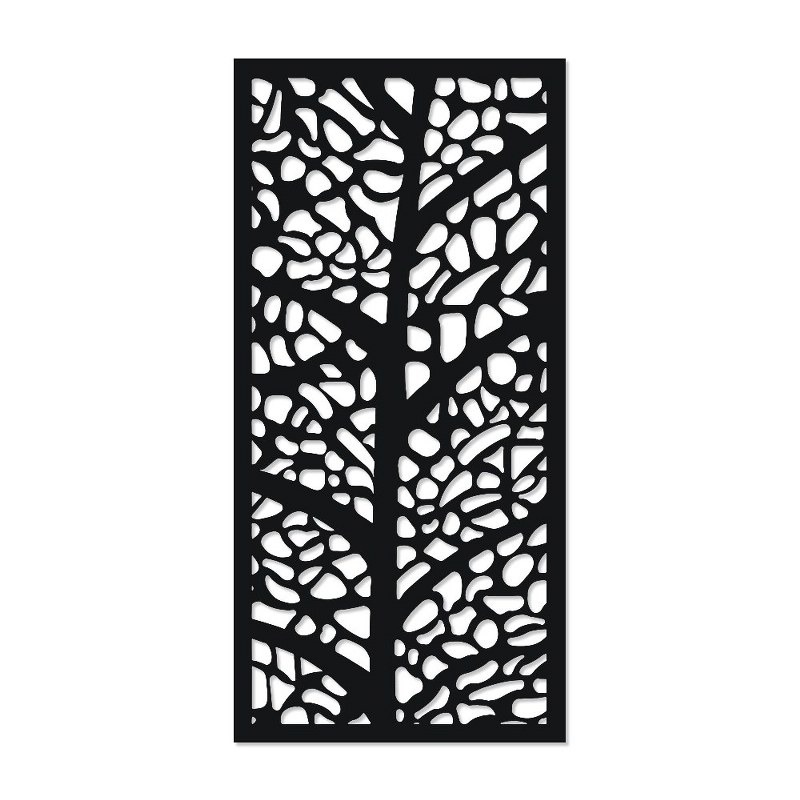 ديكور حائط خشبي، 40 × 80 سم، أسود - KM-EG31-225