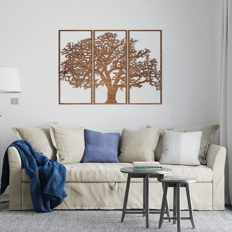 ديكور حائط خشبي، 80 × 130 سم، متعدد الألوان - KM-EG31-226